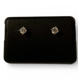 Sterling Silver .25 CTW Moissanite Pushback Earrings